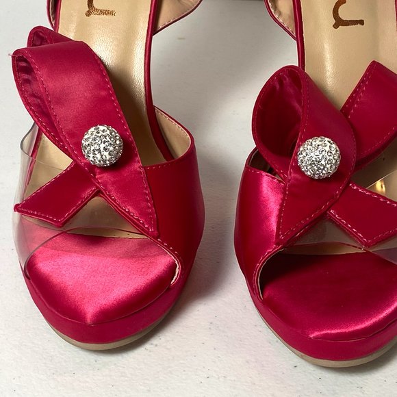 FSJ Women's open-toe high heels, 8.5, used once, stiletto, slingback - Picture 9 of 12